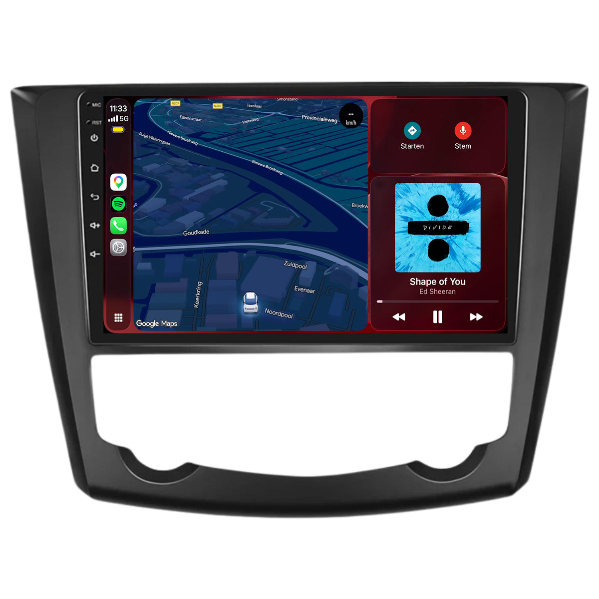 Autoradio Renault Kadjar con CarPlay e Android Auto | 2015-2018 | 9 pollici | Android 15 | CTX-7128