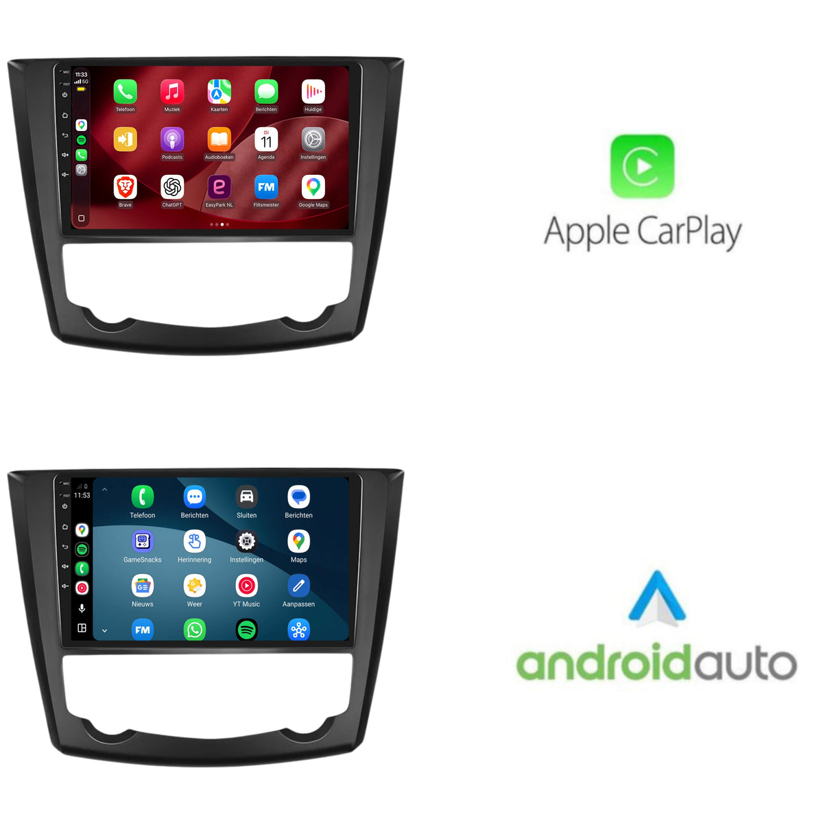 Autoradio Renault Kadjar con CarPlay e Android Auto | 2015-2018 | 9 pollici | Android 15 | CTX-7128
