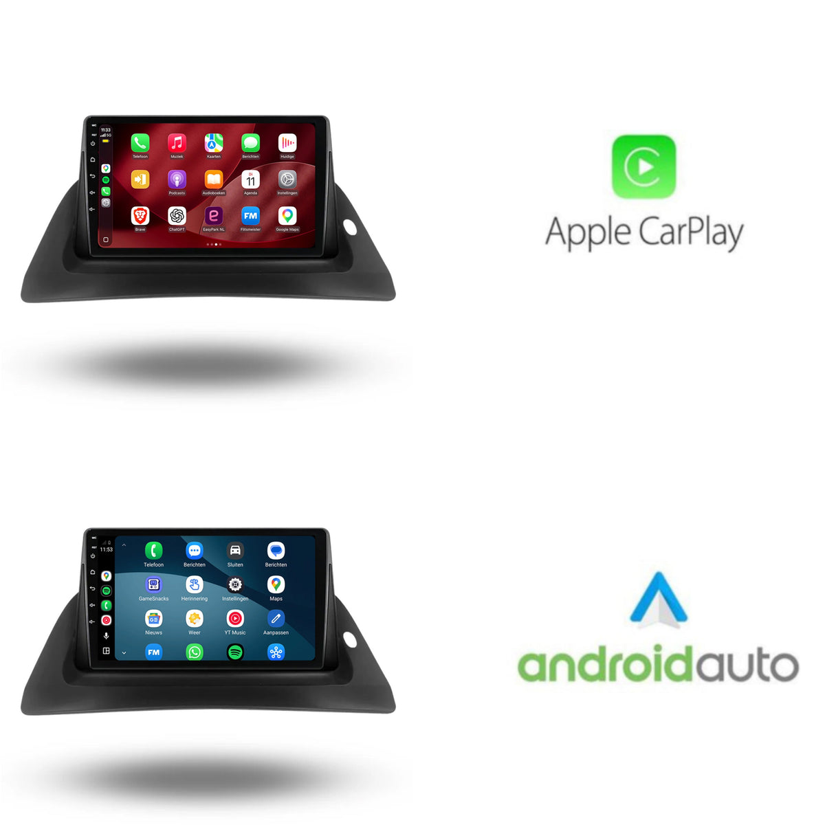 Renault Kangoo CarPlay & Android Auto Radio | 2015 bis 2018 | 9 Zoll | Android 15 | CTX-7390