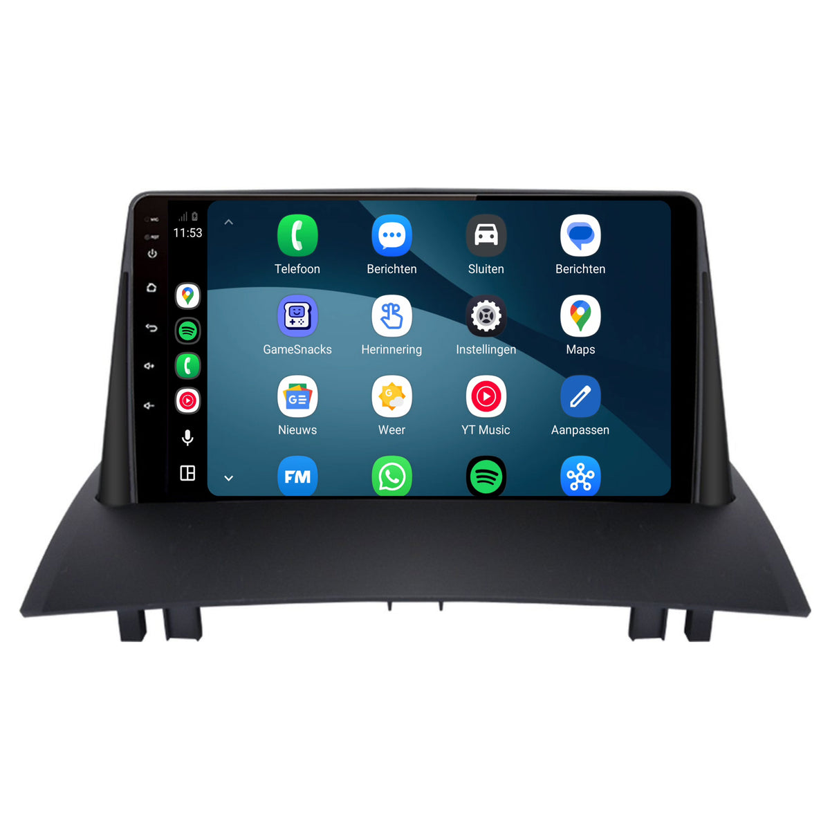 Renault Mégane II CarPlay & Android Auto radio | 2003 to 2008 | 9 inch | Android 15 | CTX-7175
