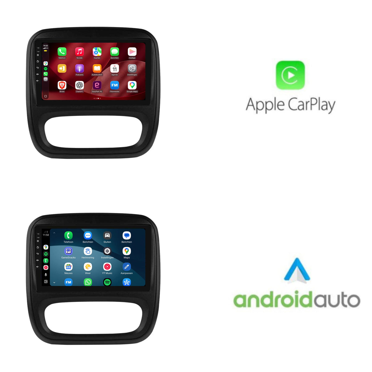 Radio con CarPlay y Android Auto para Renault Trafic 3 | 2014 a 2021 | 9 pulgadas | Android 15 | CTX-7494