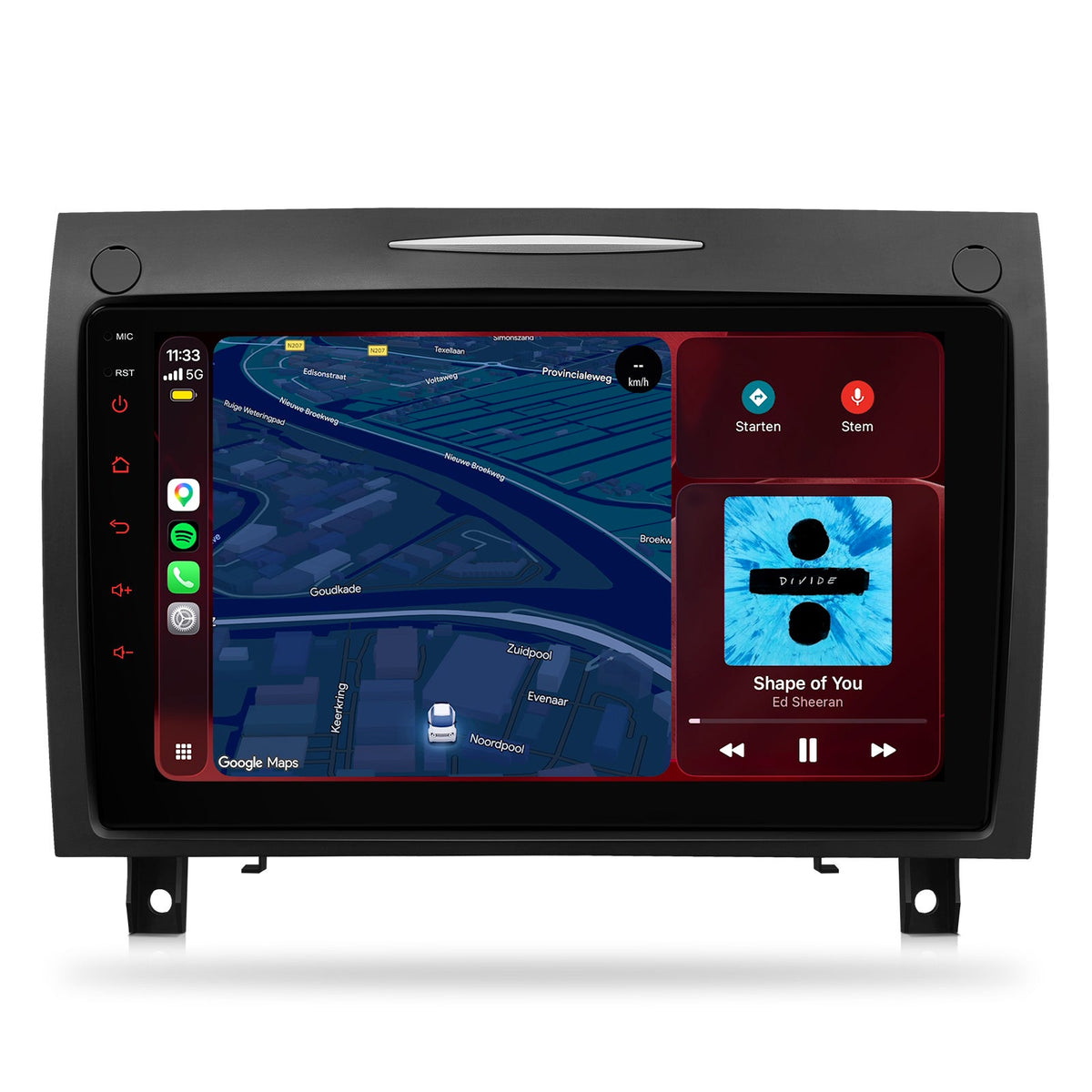 Mercedes SLK CarPlay & Android Auto radio | 2004 t/m 2010 | 9 inch | Android 15