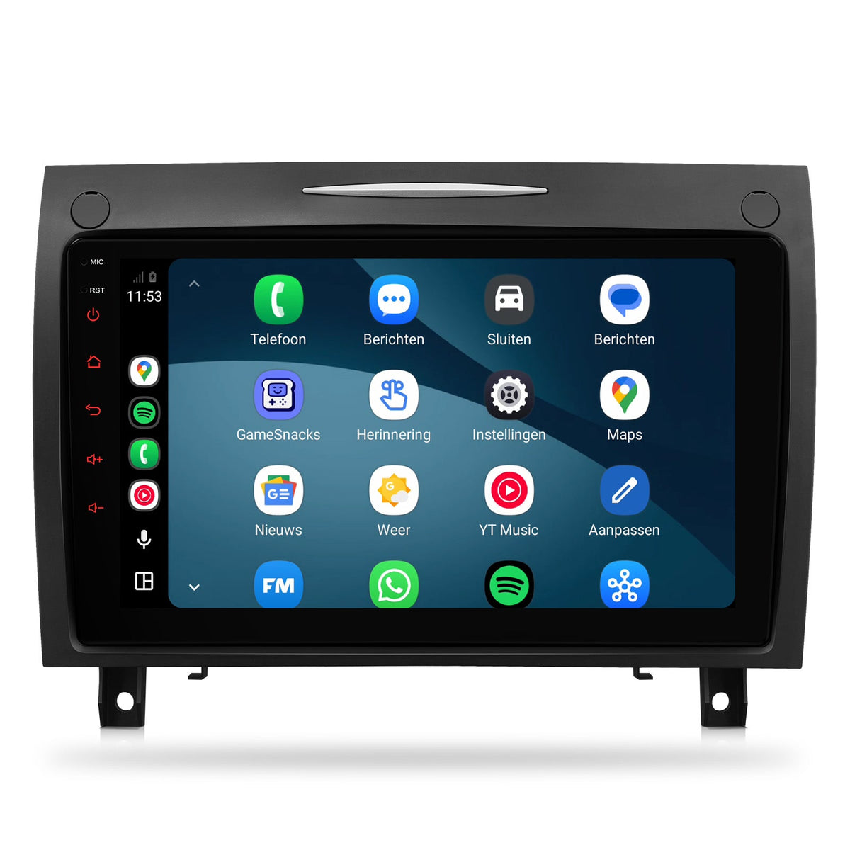 Mercedes SLK CarPlay & Android Auto radio | 2004 t/m 2010 | 9 inch | Android 15