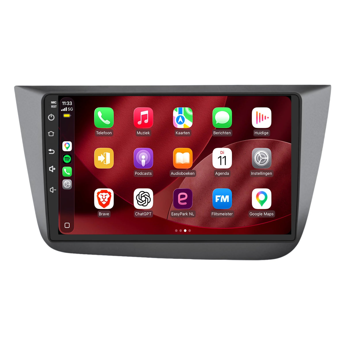 Radio con CarPlay y Android Auto para Seat Altea | 2004 a 2015 | 9 pulgadas | Android 15