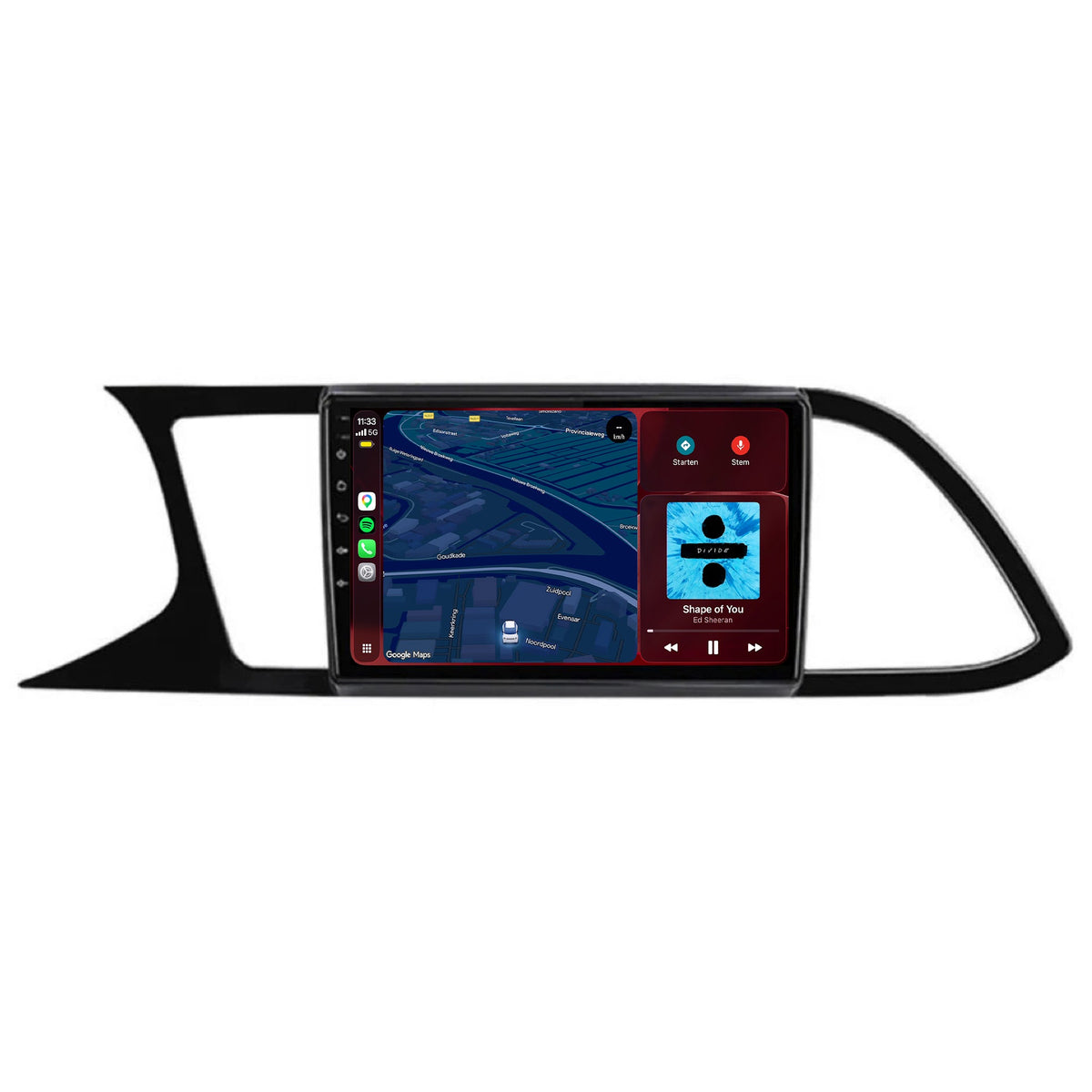 Seat Leon CarPlay & Android Auto radio | 2013 t/m 2020 | 9 inch | Android 15