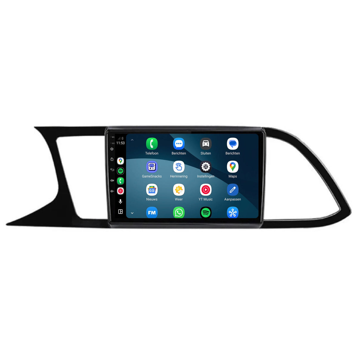 Seat Leon CarPlay & Android Auto radio | 2013 t/m 2020 | 9 inch | Android 15