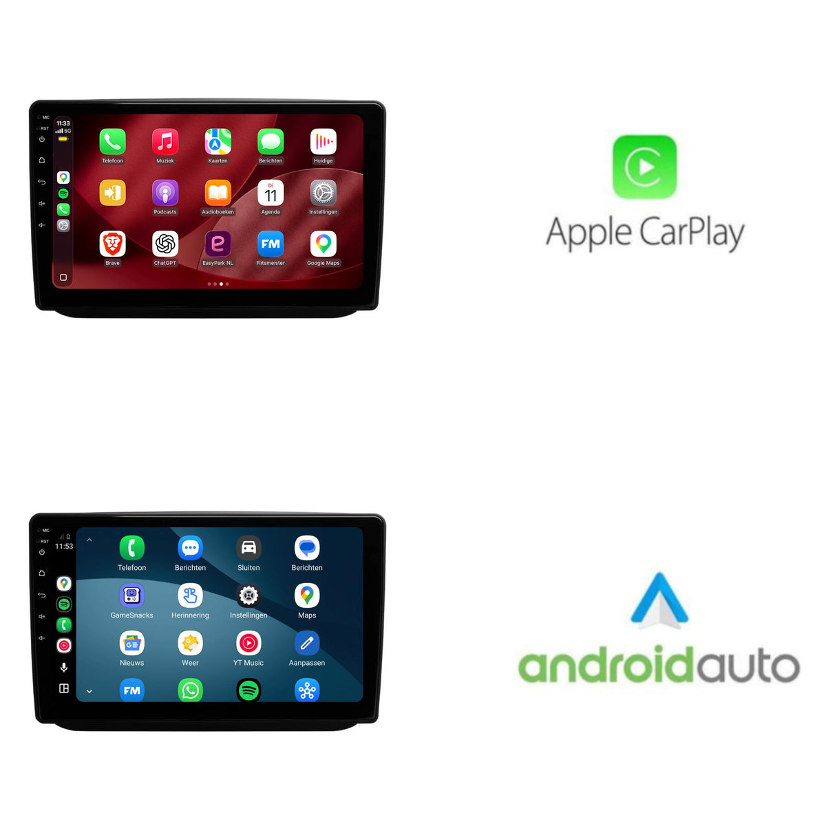 Skoda Fabia CarPlay & Android Auto Radio | 2007 bis 2015 | 9 Zoll | Android 15 | CTX-7392