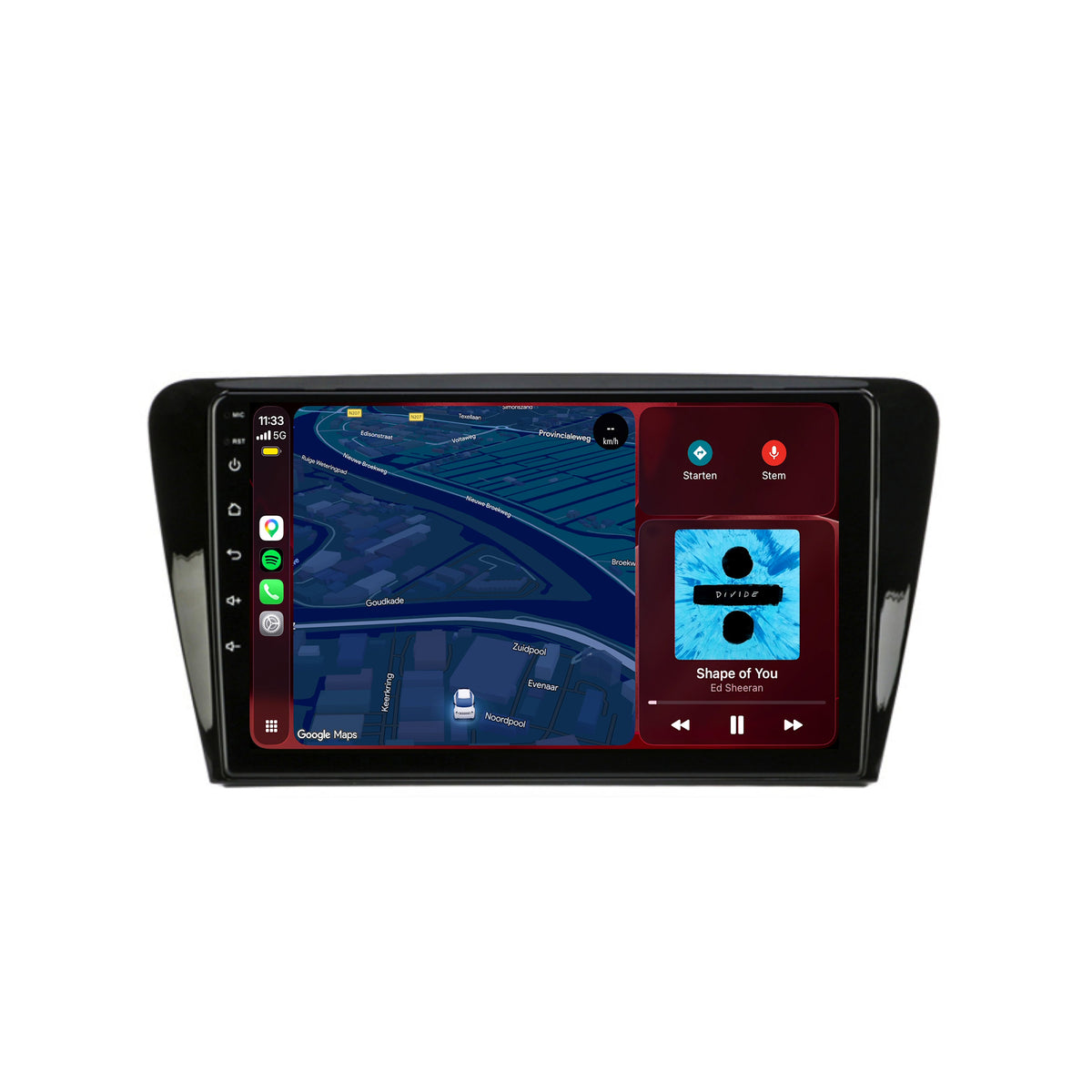 Radio Skoda Octavia con CarPlay e Android Auto | 2013 - 2020 | 9 pollici | Android 15 | CTX-7110