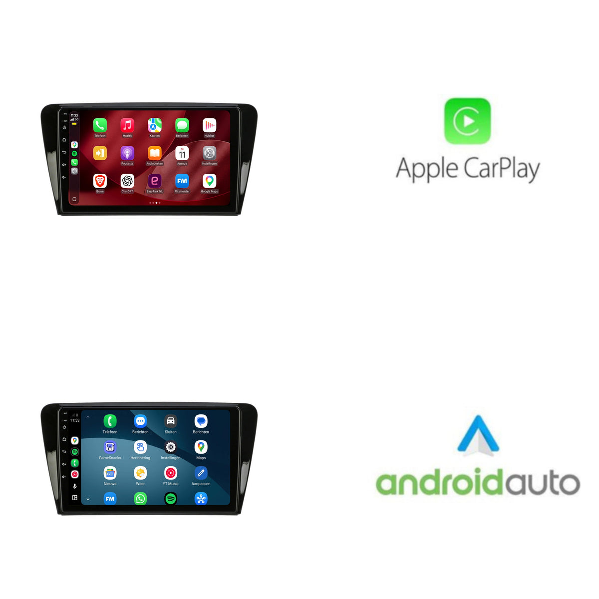Radio Skoda Octavia con CarPlay e Android Auto | 2013 - 2020 | 9 pollici | Android 15 | CTX-7110