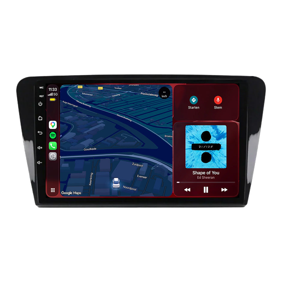 Autoradio CarPlay & Android Auto per Skoda Rapid | 2012-2019 | 9 pollici | Android 15 | CTX-7211