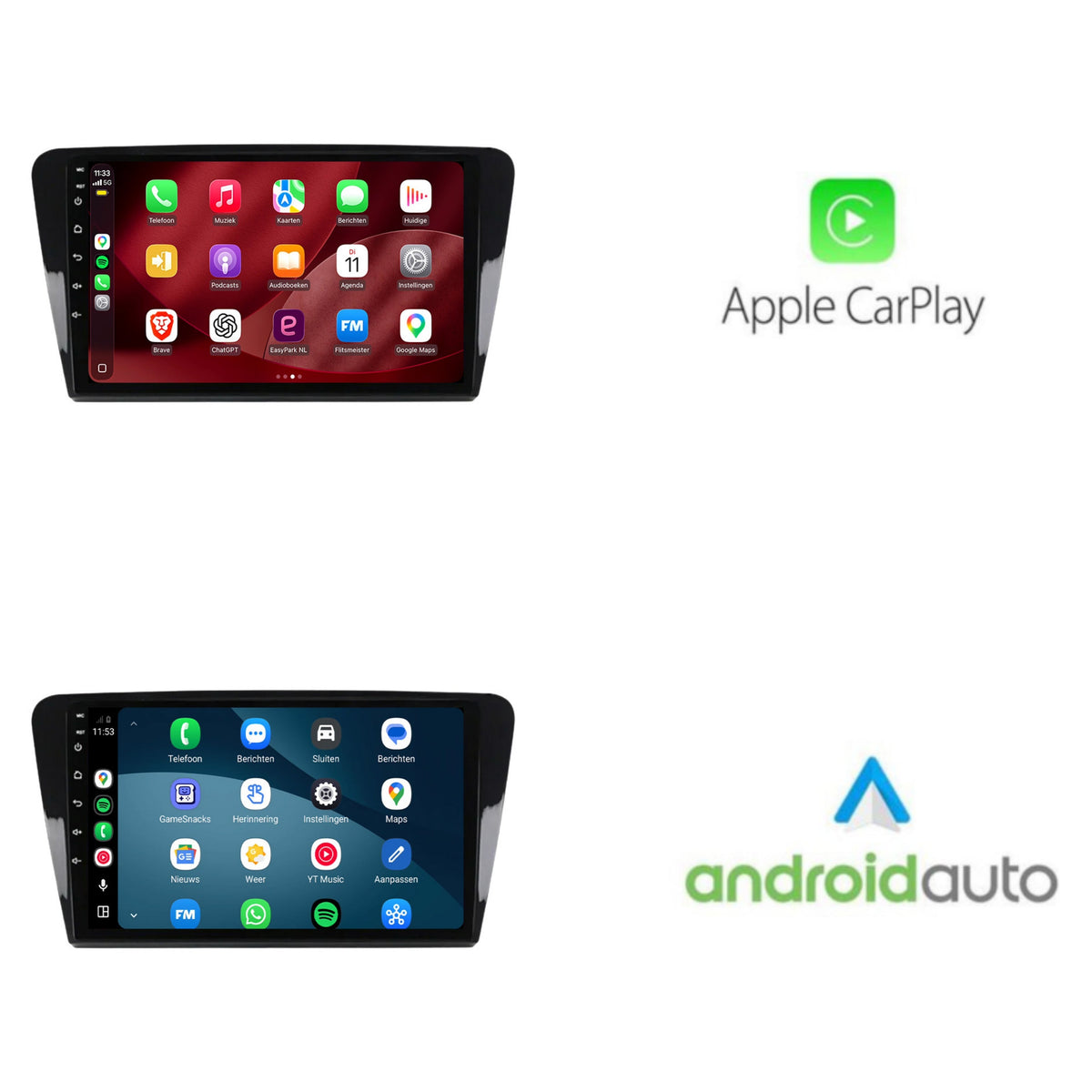 Autoradio CarPlay & Android Auto per Skoda Rapid | 2012-2019 | 9 pollici | Android 15 | CTX-7211