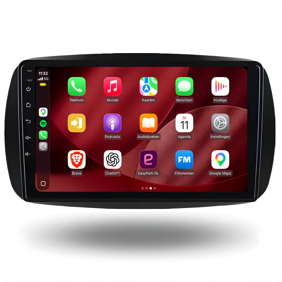 Smart Fortwo & Forfour CarPlay & Android Auto radio | 2015 t/m 2019 | 9 inch | Android 15 | CTX-7197
