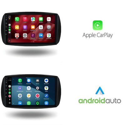Smart Fortwo & Forfour CarPlay & Android Auto radio | 2015 t/m 2019 | 9 inch | Android 15 | CTX-7197