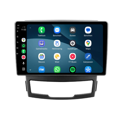 SsangYong Korando CarPlay & Android Auto radio | 2011 t/m 2014 | 9 inch | Android 15 | CTX-7253