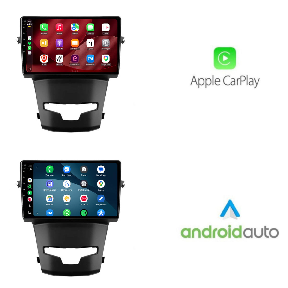 SsangYong Korando CarPlay & Android Auto radio | 2014 t/m 2018 | 9 inch | Android 15 | CTX-7217
