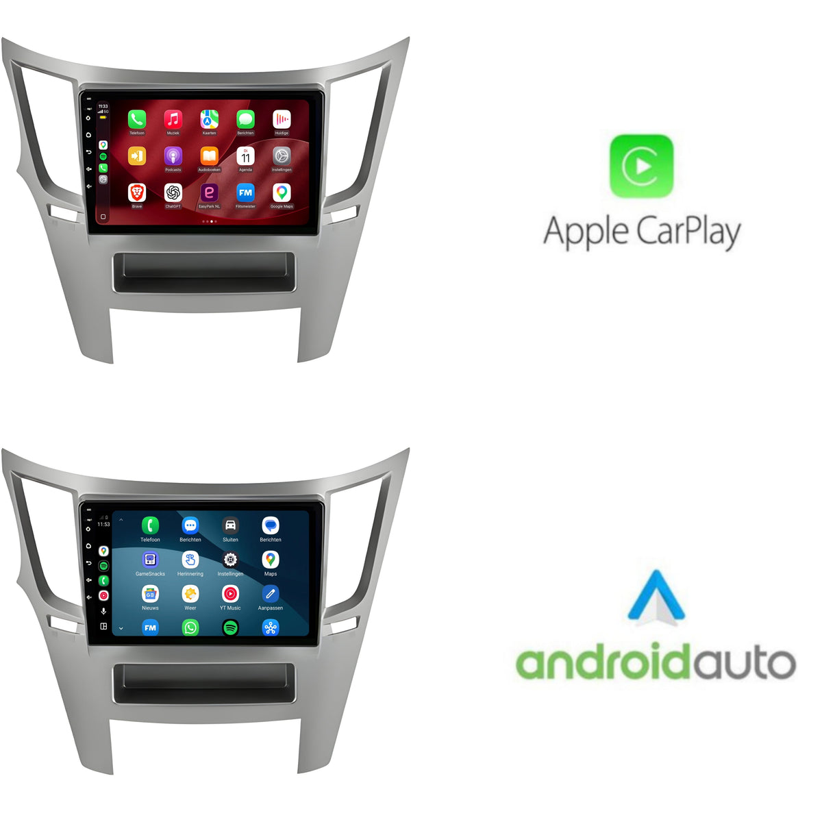 Subaru Outback CarPlay & Android Auto Radio | 2009 bis 2015 | 9 Zoll | Android 15 | CTX-7199
