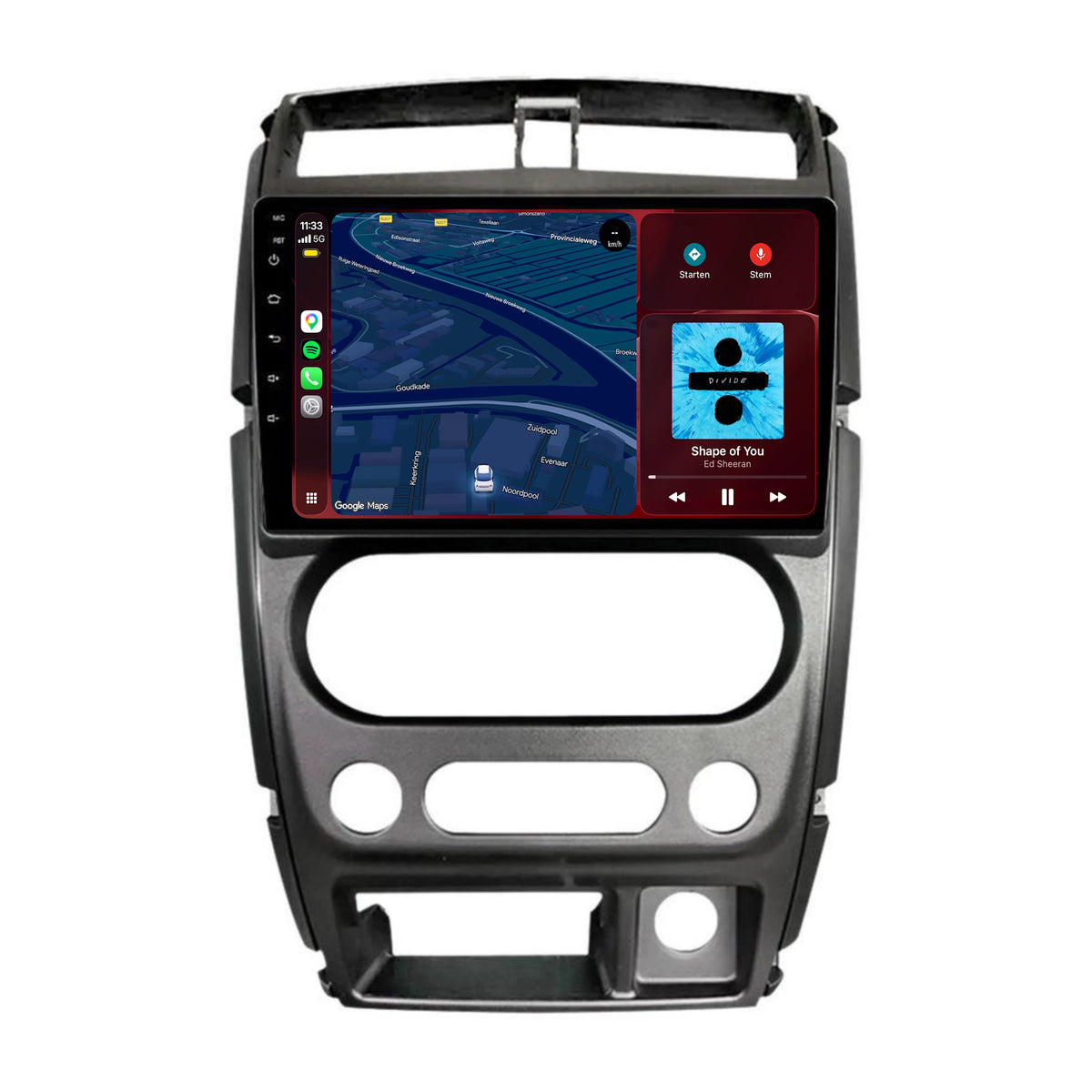 Suzuki Jimny CarPlay & Android Auto Radio | 2005 bis 2018 | 9 Zoll | Android 15 | CTX-7334