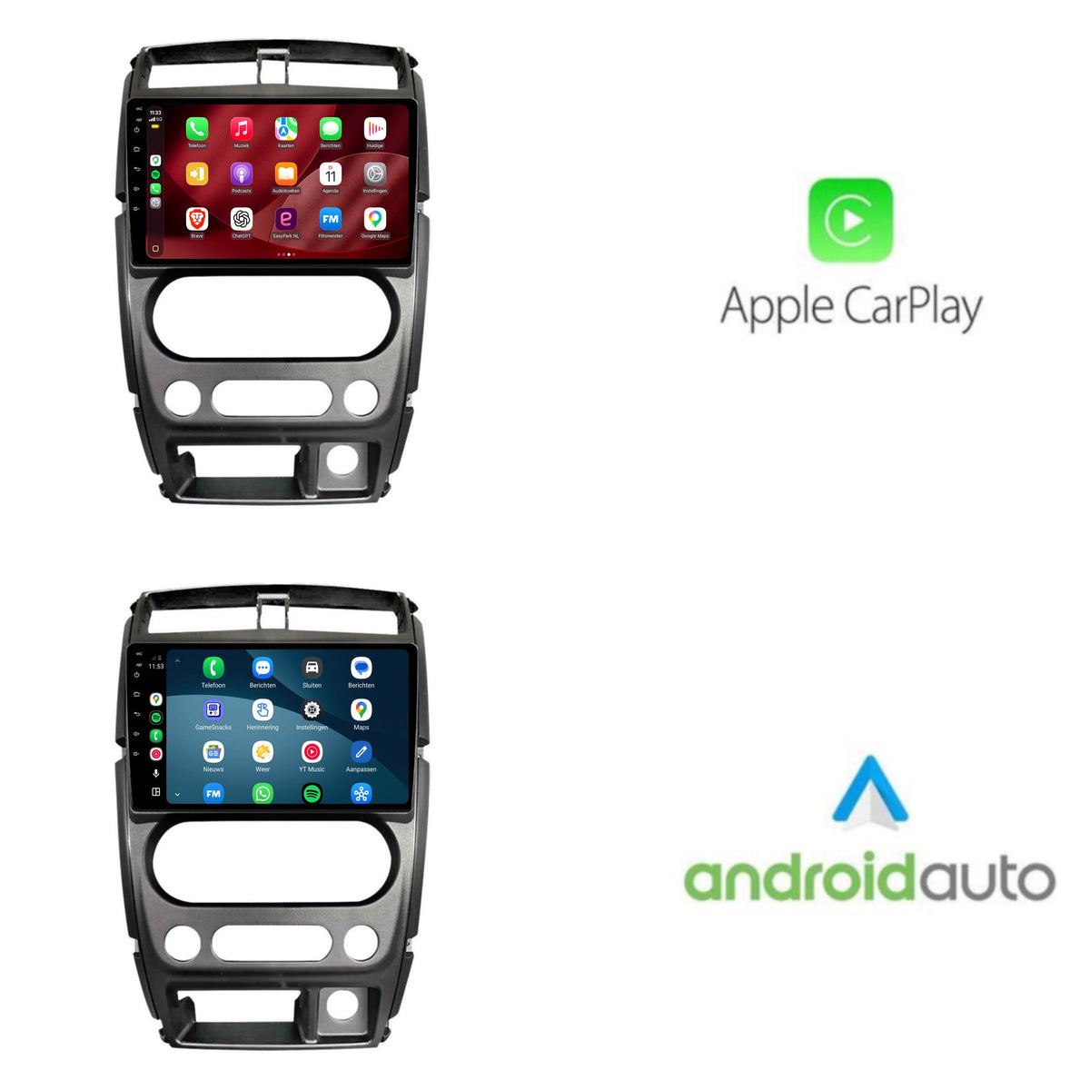 Suzuki Jimny CarPlay & Android Auto Radio | 2005 bis 2018 | 9 Zoll | Android 15 | CTX-7334
