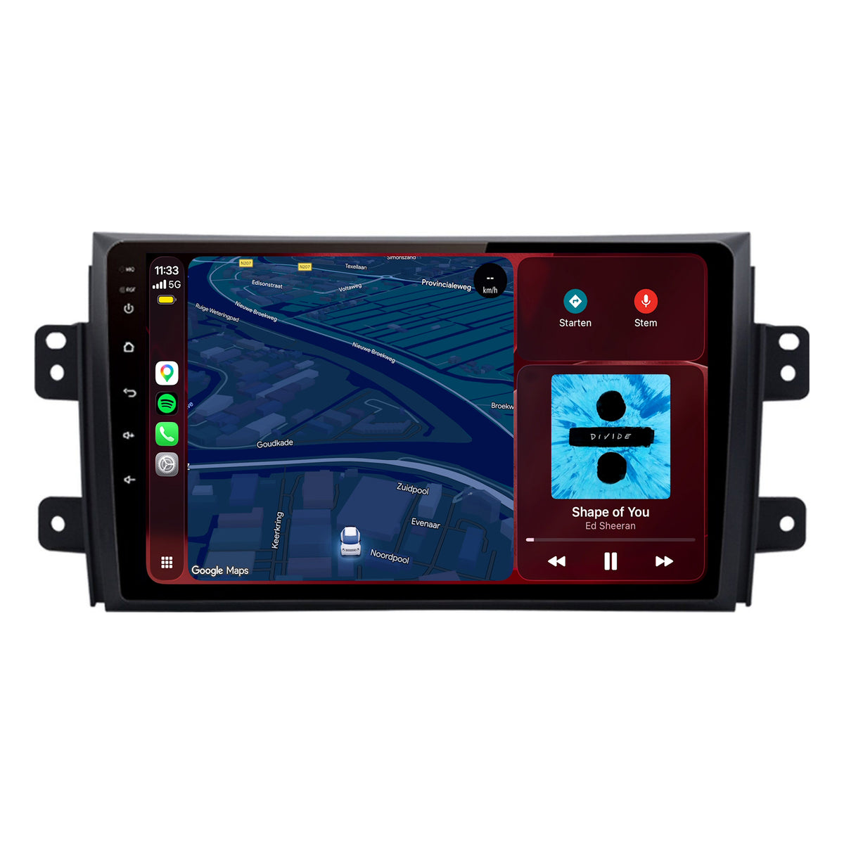 Suzuki SX4 CarPlay & Android Auto Radio | 2006 bis 2011 | 9 Zoll | Android 15 | CTX-7315
