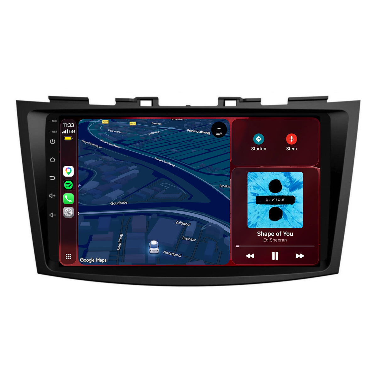 Autoradio CarPlay & Android Auto per Suzuki Swift | 2011-2017 | 9 pollici | Android 15 | CTX-7251