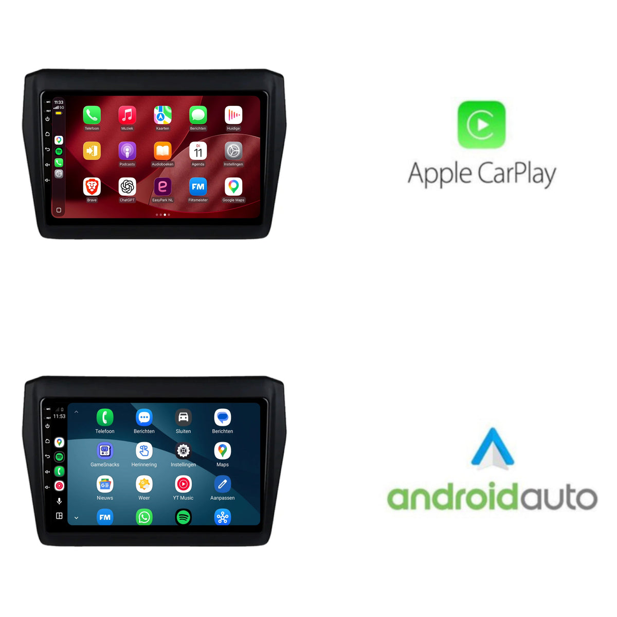 Suzuki Swift CarPlay & Android Auto radio | 2017 to 2023 | 9 inch | Android 15 | CTX-7145