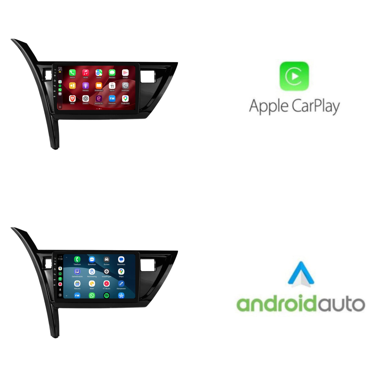 Toyota Auris CarPlay & Android Auto Radio | 2013 bis 2015 | 9 Zoll | Android 15 | CTX-7511