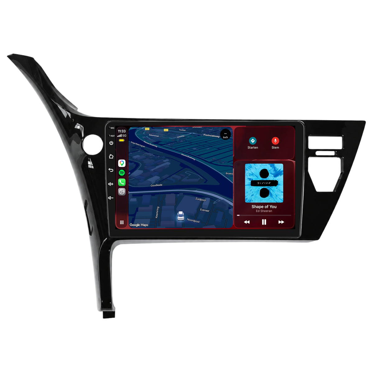 Toyota Auris Hybride CarPlay & Android Auto radio | 2015 to 2019 | 10 inch | Android 15 | CTX-7456