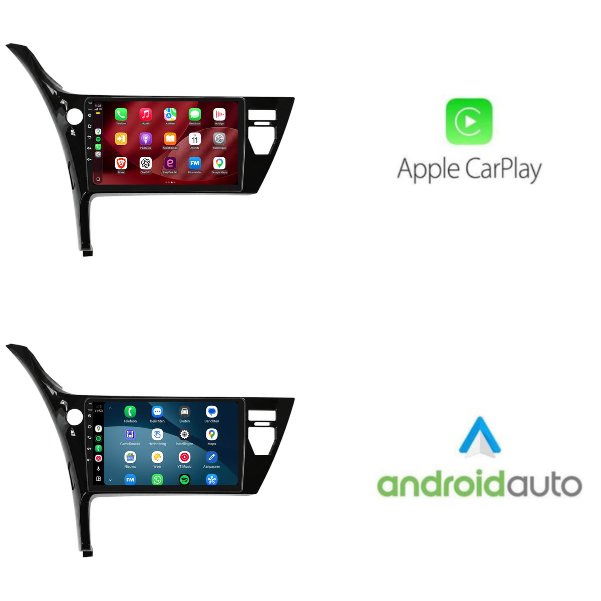 Toyota Auris Hybride CarPlay & Android Auto radio | 2015 to 2019 | 10 inch | Android 15 | CTX-7456