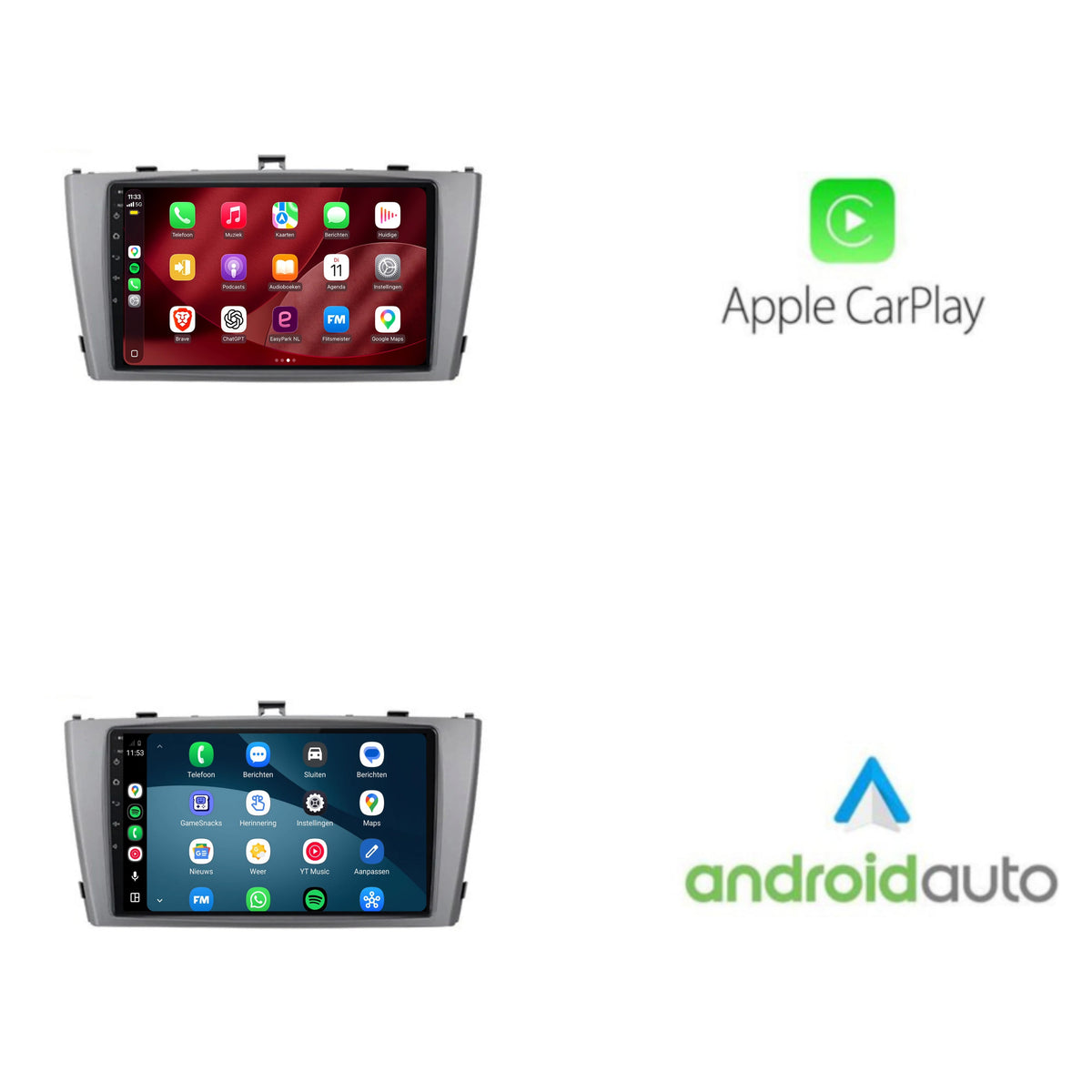Toyota Avensis CarPlay & Android Auto Radio | 2009 bis 2014 | 9 Zoll | Android 15