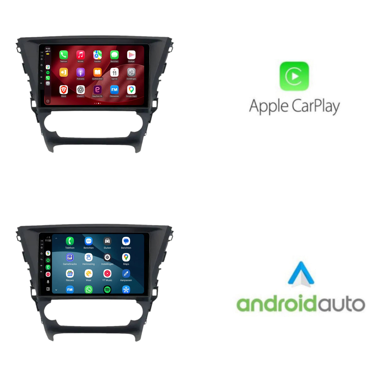 Toyota Avensis CarPlay & Android Auto radio | 2015 to 2018 | 9 inch | Android 15 | CTX-7220