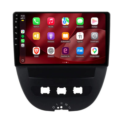 Toyota Aygo CarPlay & Android Auto radio | 2005 t/m 2013 | 10 inch | Android 15