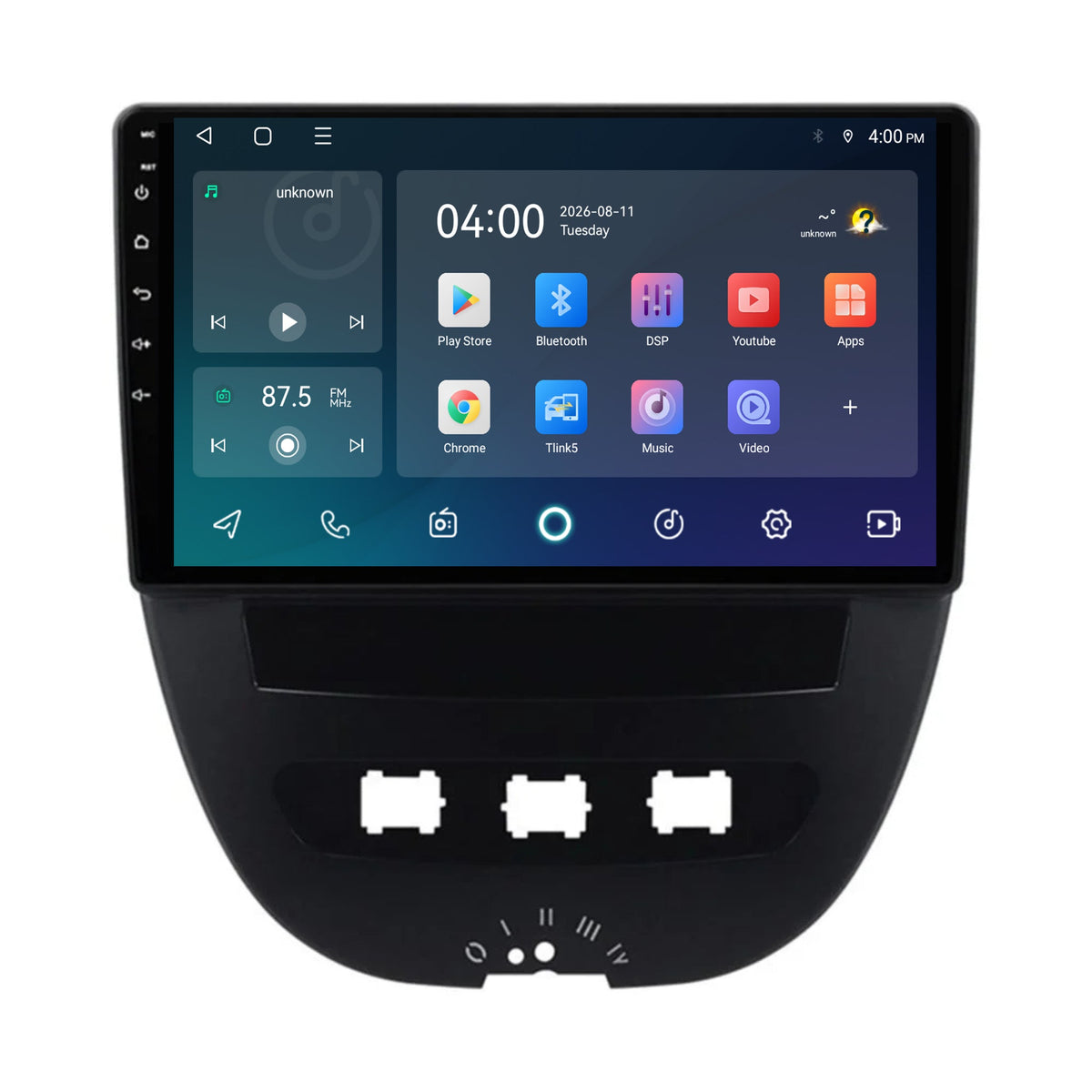 Citroën C1 CarPlay & Android Auto Radio | 2005 bis 2013 | 10 Zoll | Android 15
