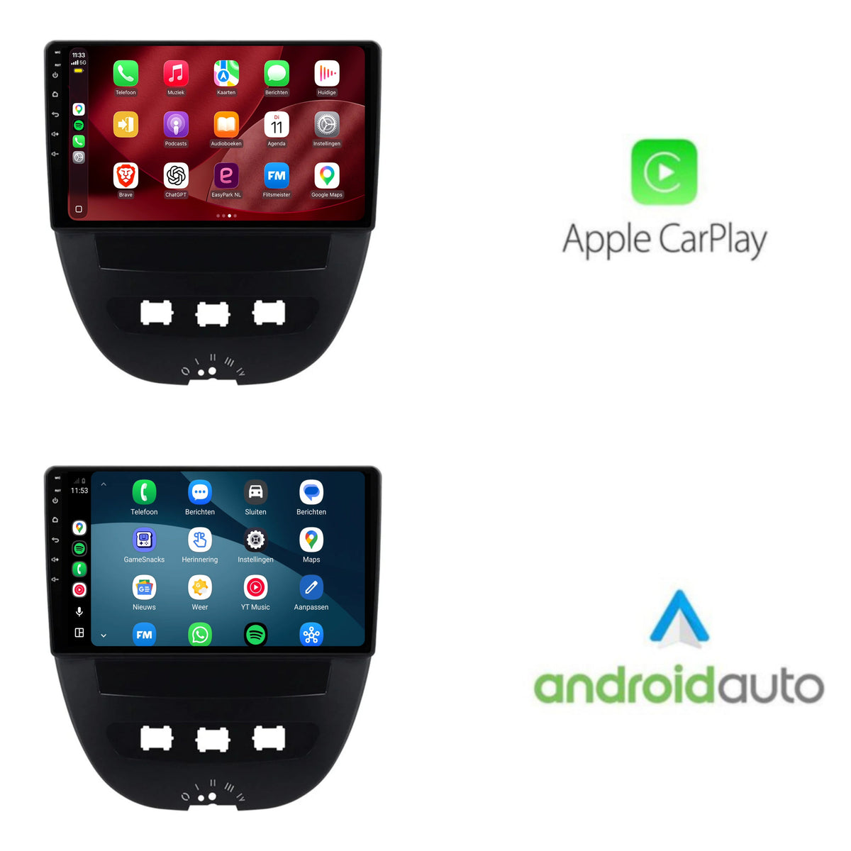 Autoradio Toyota Aygo con CarPlay e Android Auto | 2005 - 2013 | 10 pollici | Android 15