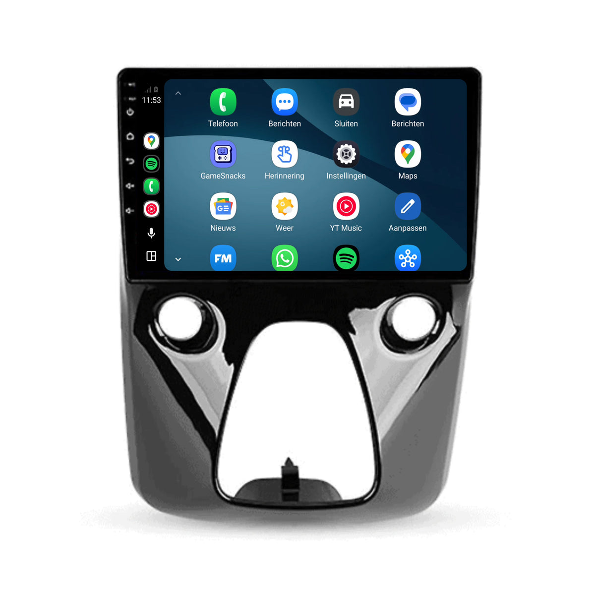 Toyota Aygo CarPlay & Android Auto Radio | 2014 bis 2022 | 9 Zoll | Android 15 | Nur für Klimaautomatik (inkl. Klimabedienteil) | CTX-7263