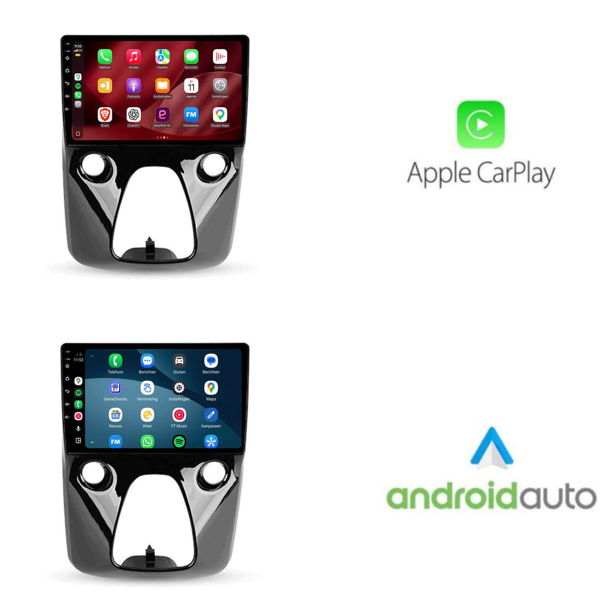 Peugeot 108 CarPlay & Android Auto radio | 2014 to 2022 | 10 inch | Android 15 | CTX-7265