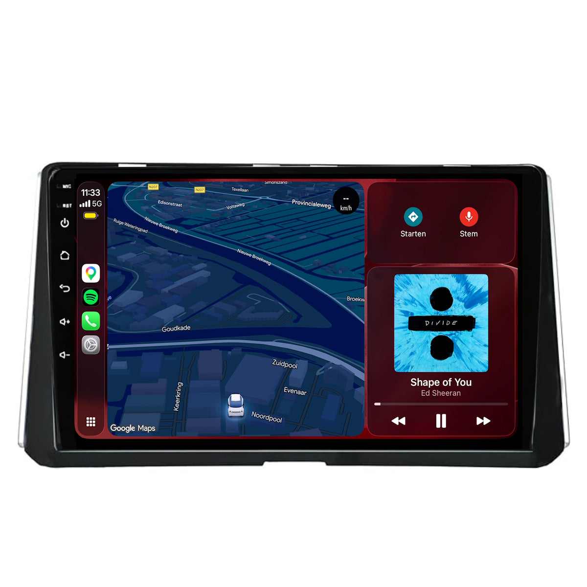 Autoradio Toyota Corolla CarPlay & Android Auto | 2018 t/m 2020 | 9 pollici | Android 15 | Nero | CTX-7144
