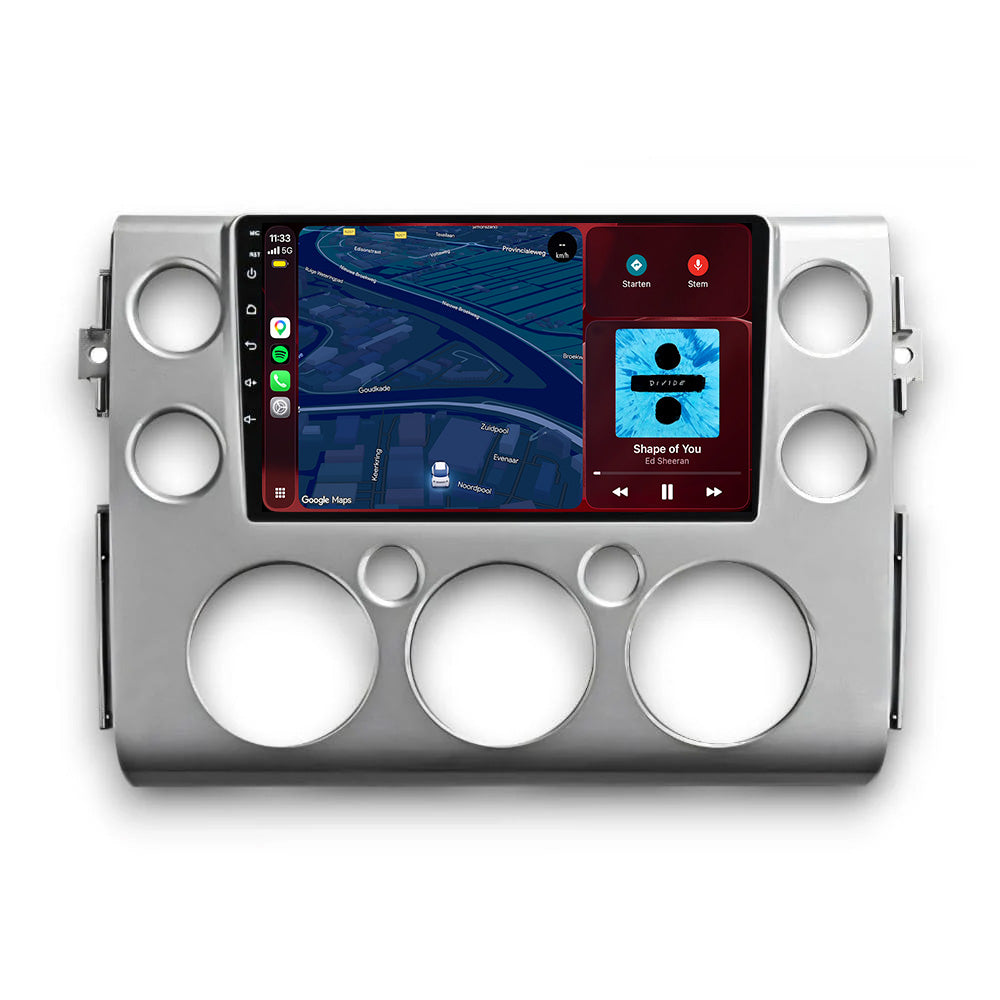 Toyota FJ Cruiser CarPlay & Android Auto Radio | 2006 bis 2017 | 9 Zoll | Android 15 | Silber | CTX-7313