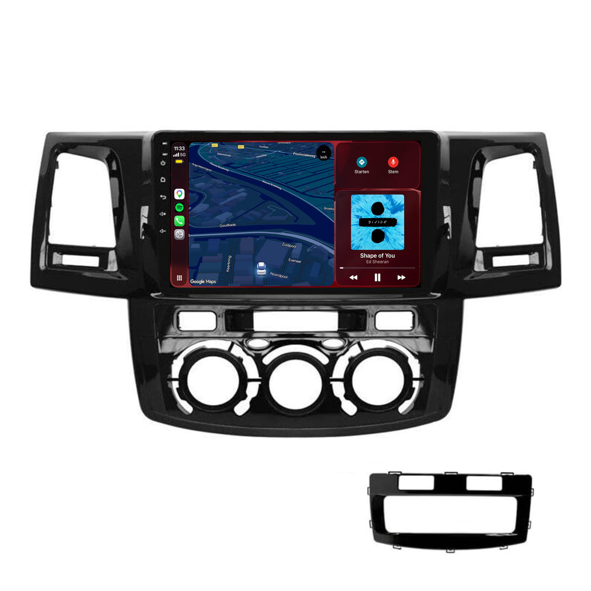 Toyota Hilux CarPlay & Android Auto radio | 2008 t/m 2016 | 9 inch | Android 15 | CTX-7252