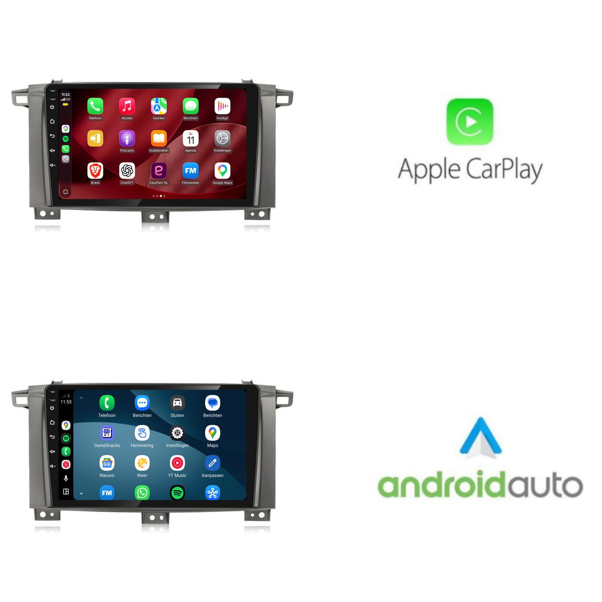 Radio con CarPlay y Android Auto para Toyota Land Cruiser LC100 | 2005 a 2007 | 9 pulgadas | Android 15 | CTX-7338