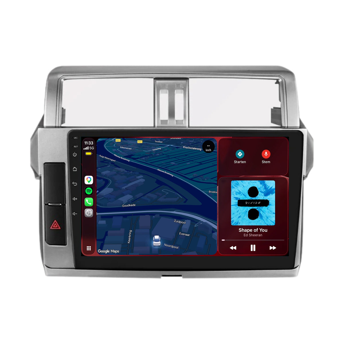 Radio con CarPlay y Android Auto para Toyota Land Cruiser Prado 150 | 2013 a 2017 | 9 pulgadas | Android 15 | CTX-7452