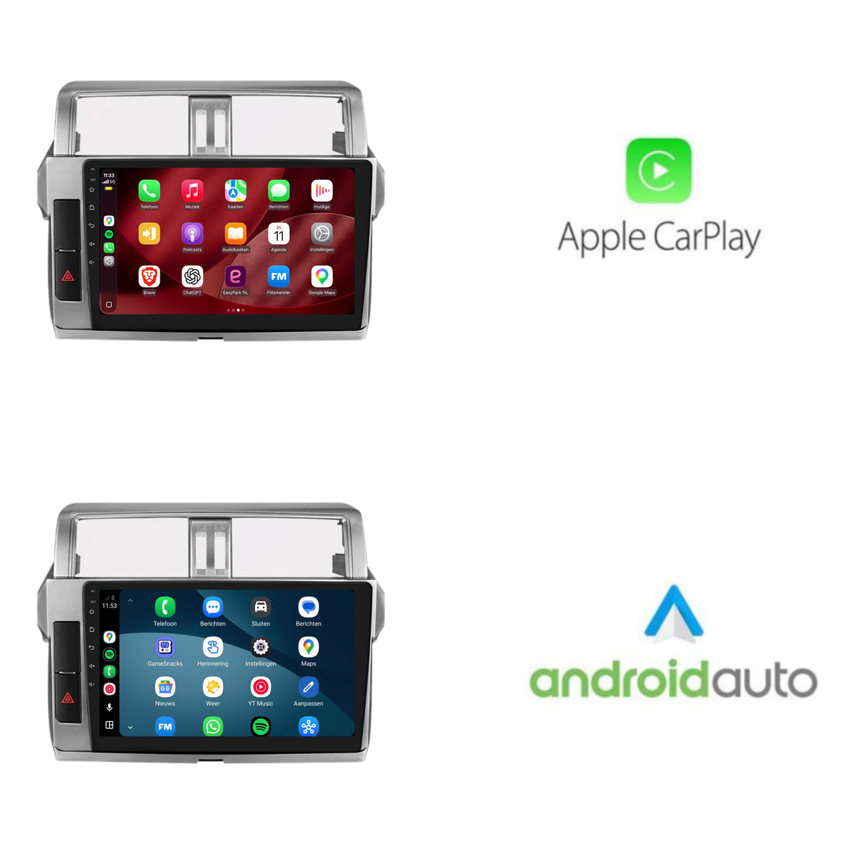 Radio con CarPlay y Android Auto para Toyota Land Cruiser Prado 150 | 2013 a 2017 | 9 pulgadas | Android 15 | CTX-7452