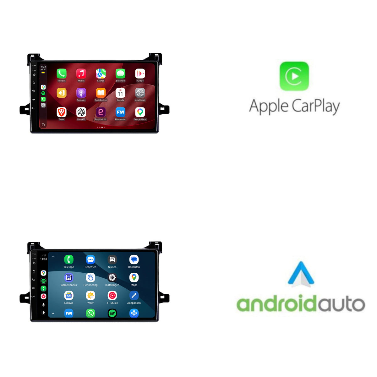 Radio con CarPlay y Android Auto para Toyota Prius | 2016 a 2018 | 9 pulgadas | Android 15 | CTX-7311
