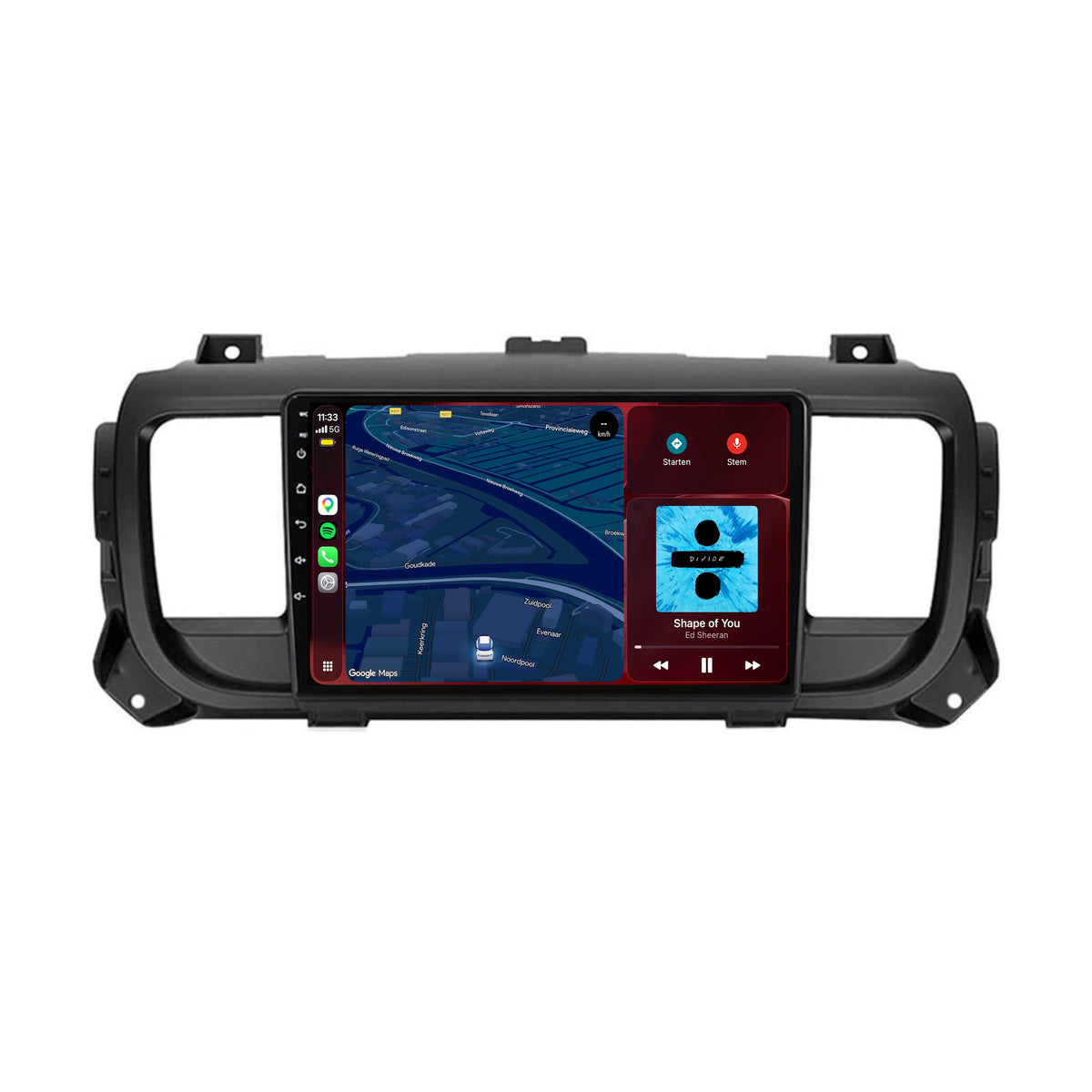 Fiat Scudo CarPlay & Android Auto radio | 2016 t/m 2023 | 9 inch | Android 15 | CTX-7236