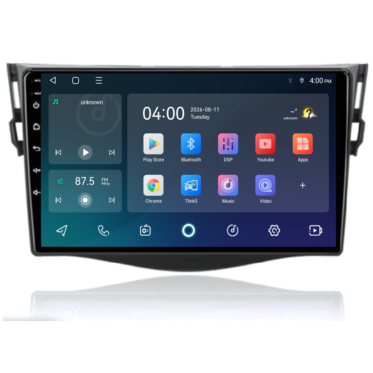Toyota RAV4 CarPlay & Android Auto Radio | 2006 bis 2013 | 9 Zoll | Android 15