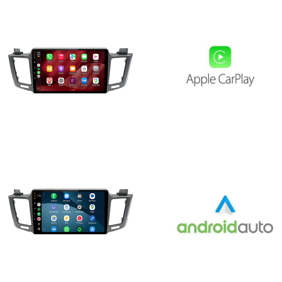 Autoradio CarPlay & Android Auto pour Toyota RAV4 | 2013 à 2018 | 9 pouces | Android 15 | CTX-7249