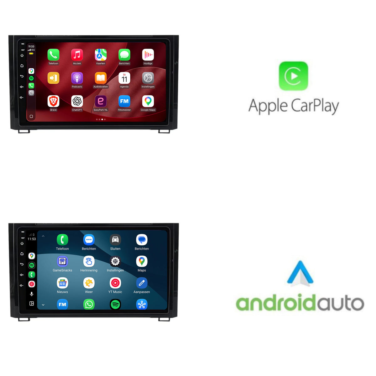 Radio con CarPlay y Android Auto para Toyota Tundra | 2014 a 2021 | 9 pulgadas | Android 15 | CTX-7506