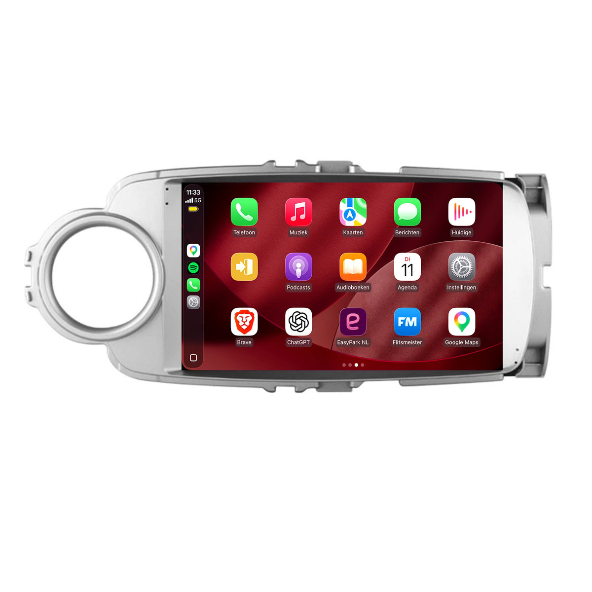Toyota Yaris CarPlay & Android Auto Radio | 2011 bis 2019 | 9 Zoll | Android 15 | Silber | CTX-7286