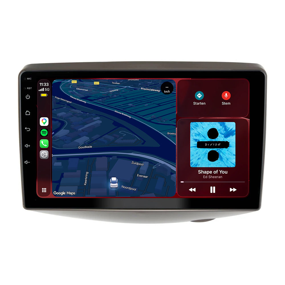 Toyota Yaris CarPlay & Android Auto Radio | 1999 bis 2005 | 9 Zoll | Android 15 | CTX-7351