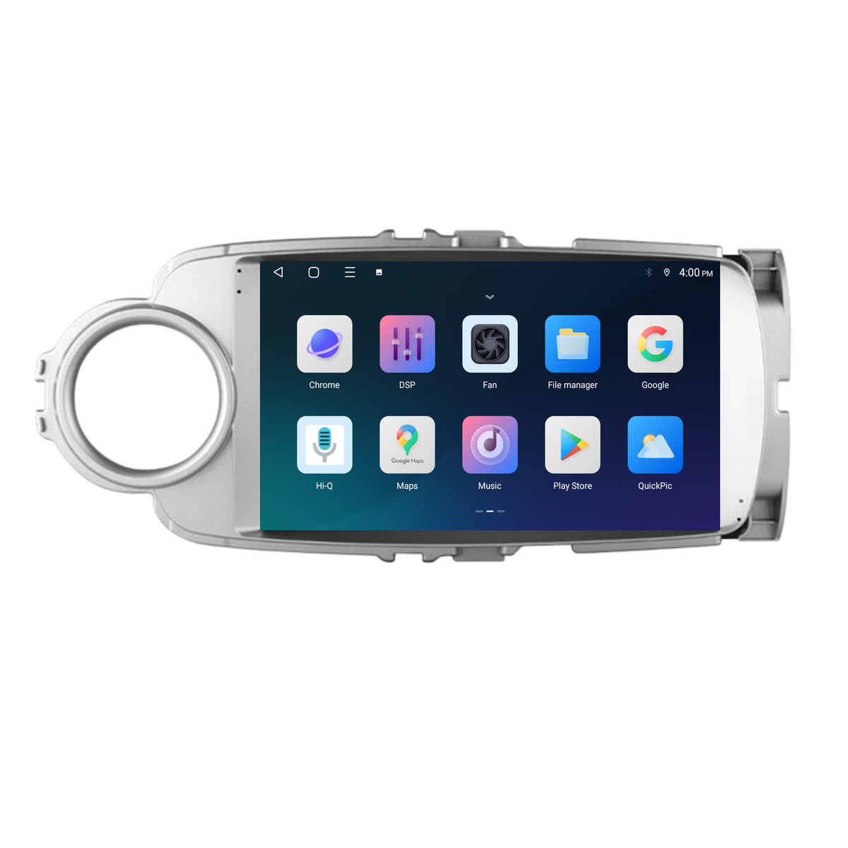 Toyota Yaris CarPlay & Android Auto Radio | 2011 bis 2019 | 9 Zoll | Android 15 | Silber | CTX-7286