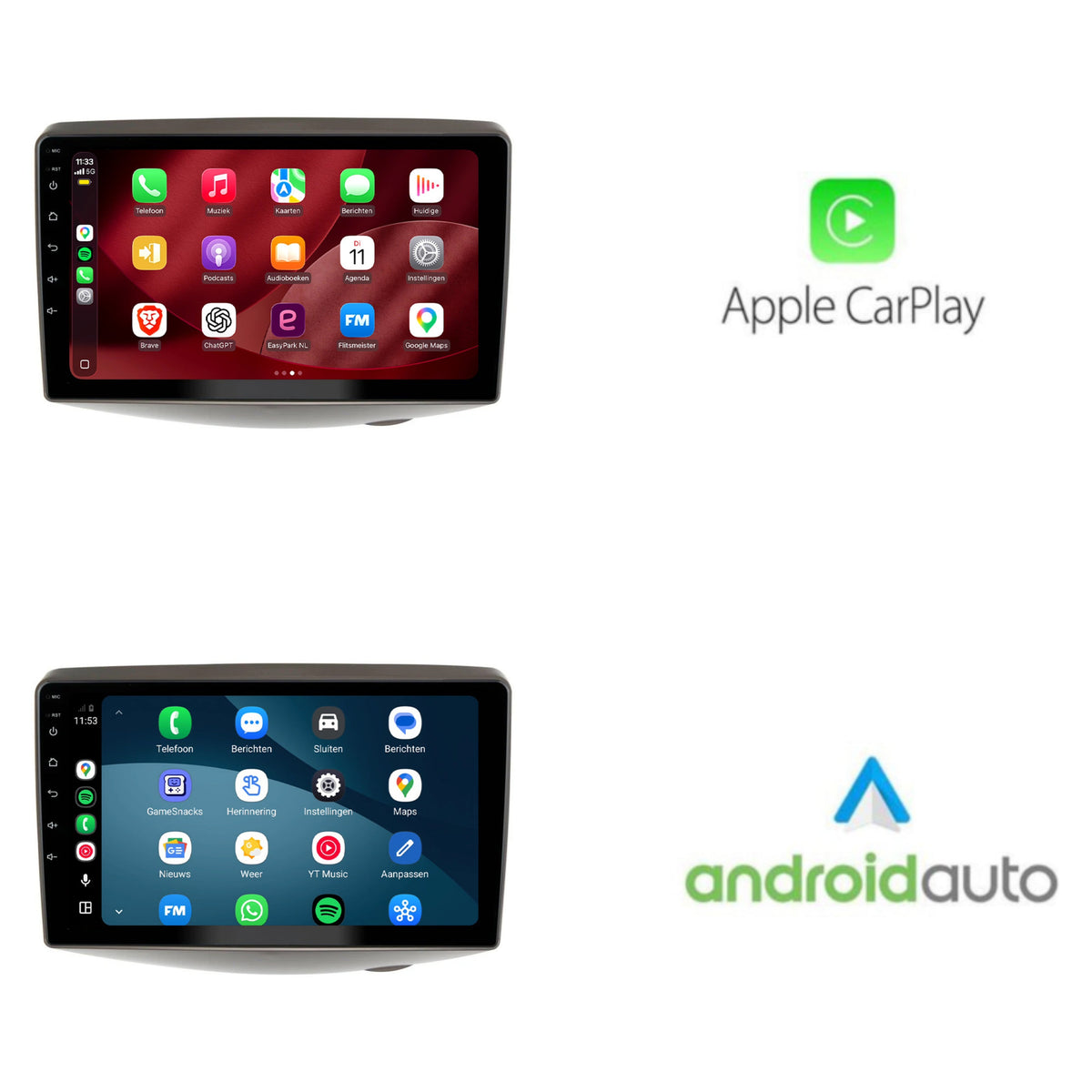 Toyota Yaris CarPlay & Android Auto Radio | 1999 bis 2005 | 9 Zoll | Android 15 | CTX-7351